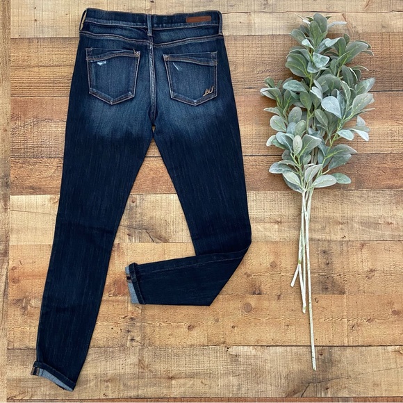 EXPRESS Mid-Rise Distressed Skinny Jeans - Picture 6 of 10